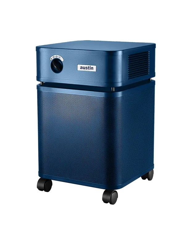 Austin Air HealthMate Plus Standard Air Purifier Midnight Blue - Advanced 4- Stage Filtration Air Purifiers For Home with Activated Carbon & Zeolite - Ideal as Air Purifiers for Bedroom Model B450
