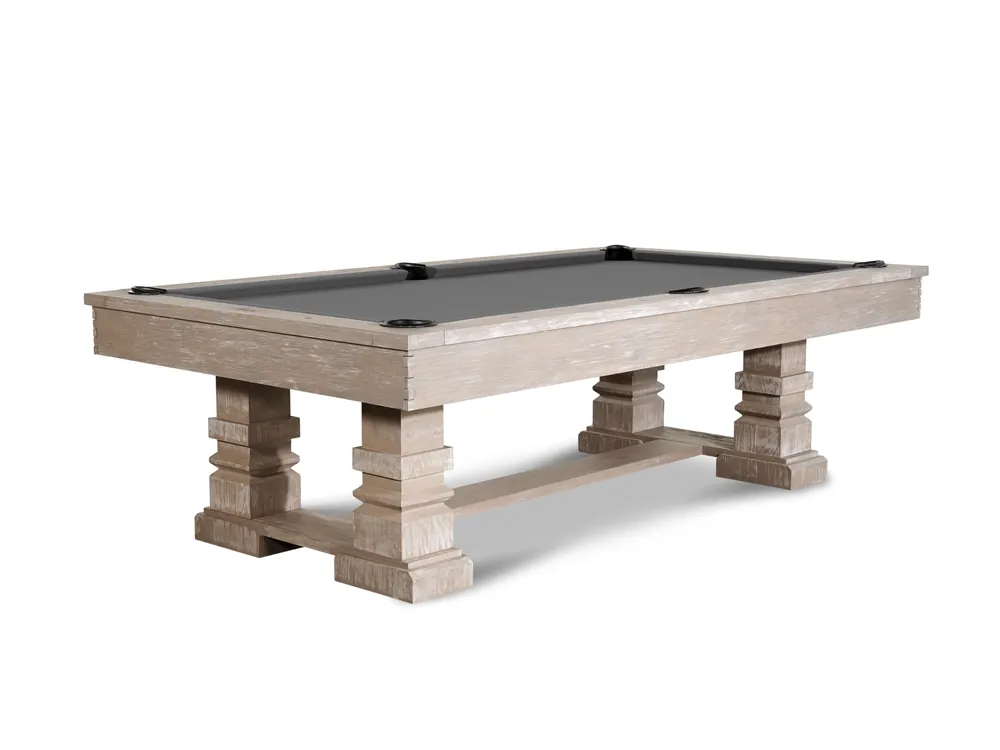 Nixon Billiards - Huck Slate Billiard Pool Table (Grey White Oak, 8 ft)