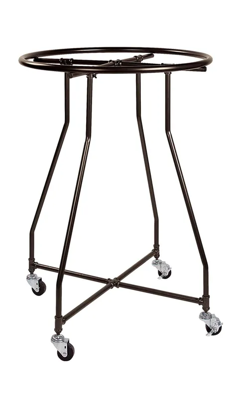 SSWBasics Boutique Round Clothing Rack - 48”H x 36” Diameter Pipe Round Clothes Rack - Durable Round Clothing Racks for Retail Display