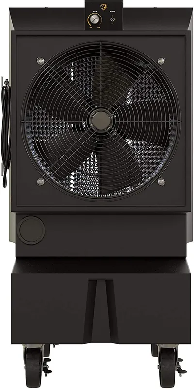 Big Ass Fans - Cool-Space 300 - Portable Evaporative Swamp Cooler, 18 Inch Diameter Fan, Indoor Outdoor Use, Continuous or Fillable 16 Gallon Capacity, Variable Speed – Cooling for Workshops, Garages