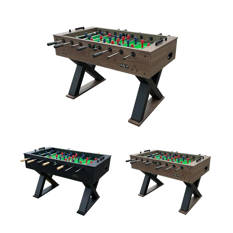 KICK Dominator 55" Foosball Table (Brown) – Professional Full-Size Indoor Game Table