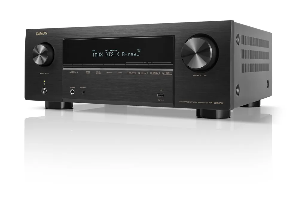 Denon AVR-X3800H 9.4-Ch 8K UHD AVR Home Theater Stereo Receiver, (105W X 9) Built-in Bluetooth Wi-Fi & HEOS Multi-Room Streaming Dolby Atmos DTS X IMAX Enhanced & Auro 3D