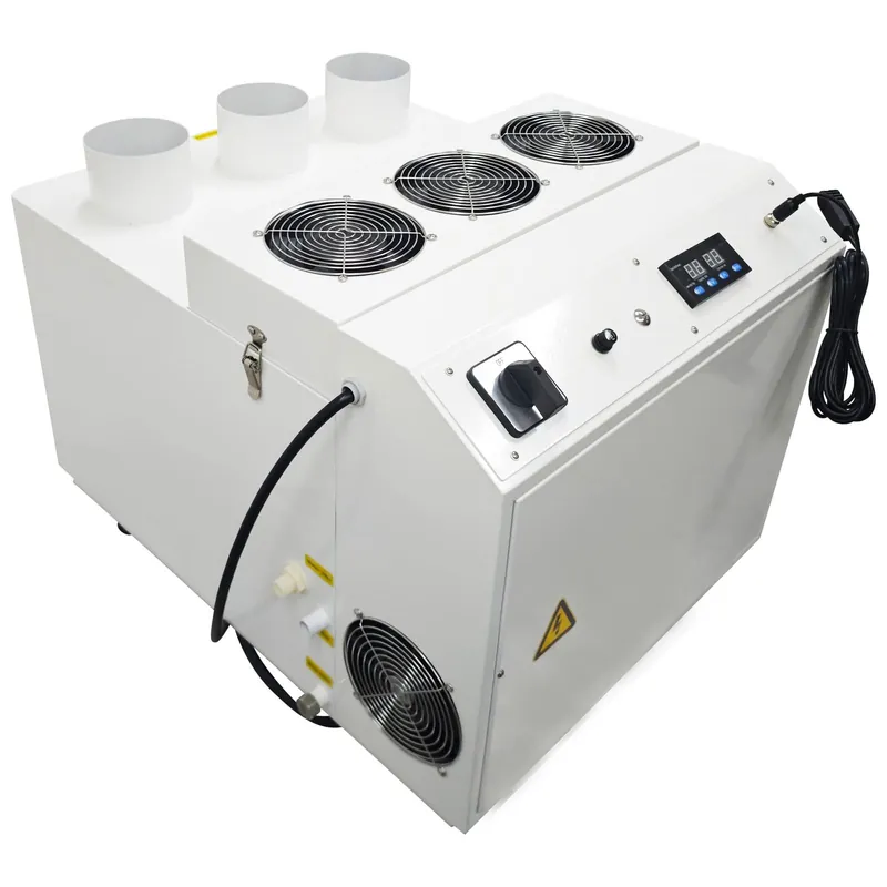 HQHAOTWU Commercial Ultrasonic Humidifier Cooler Sprayer 20KG/h Industrial Mist Maker Portable Mist Fog Making Humidifier for Warehouse Large Room Greenhouse