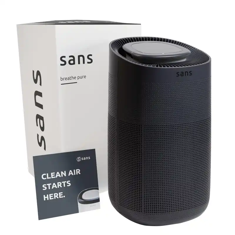 Sans True HEPA 13 Air Purifier for Extra Large Rooms (1560 sq ft) UV-C Light Layer & Carbon Odor Absorption Quiet 35dB Auto-Mode, Captures Smoke, Dust & Allergens (Midnight)