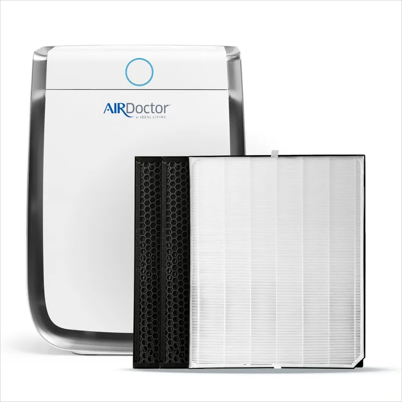 AIRDOCTOR AD3500 Air Purifier & 1 Year Filter Combo Pack Bundle. Cleans Large Rooms Up to 2,520 ft2. Remove Allergens, Smoke, Dust, Mold, Pet Hair, Odors, Pollen. UltraHEPA, Premium Carbon Filtration