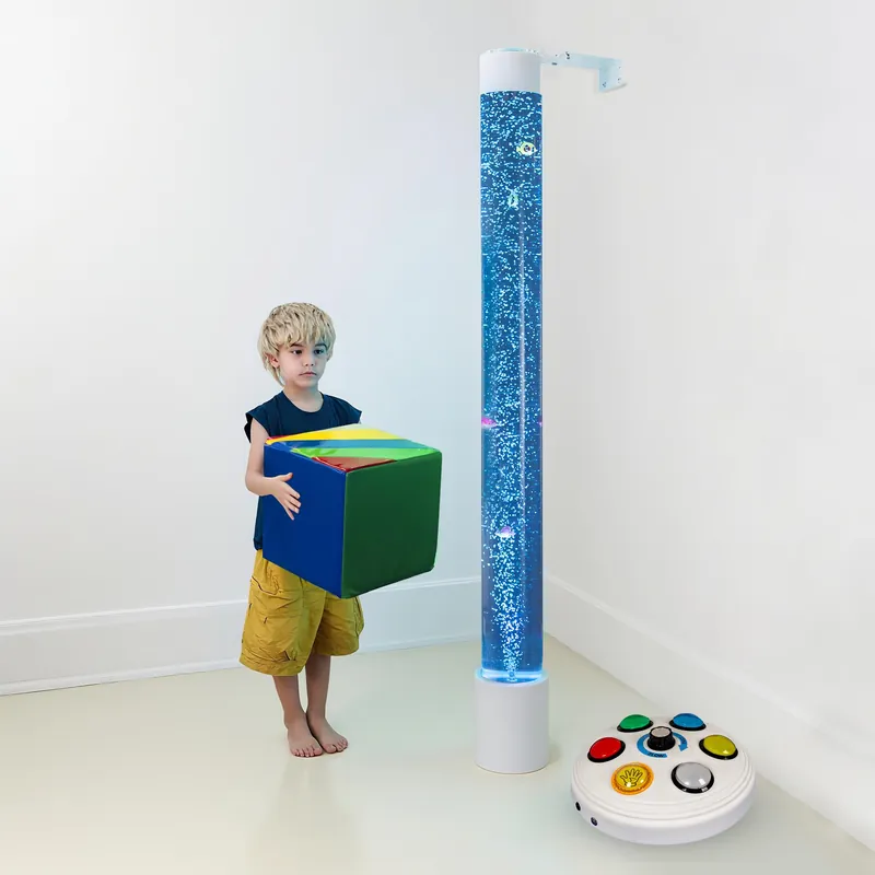 SENTAUR Bubble Tube Floor Lamp – Works with Various Controllers, Color-Changing Aquarium Mood Light for Visual Stimulation & Relaxation in Home, Sensory Rooms & Therapy Clinics (6FT Bubble Lamp)