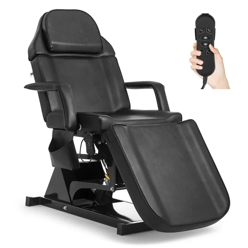 Artist hand Facial Bed for Esthetician Massage Table Beauty Bed Medical Aesthetic Tattoo Chair with 3 Motor Electrical Adjustments,Black