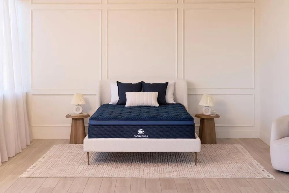 Brooklyn Bedding Signature Hybrid King 14 Inch Mattress, Firm Feel, Cloud Pillowtop Upgrade, CERTIPUR-US Certified Foam