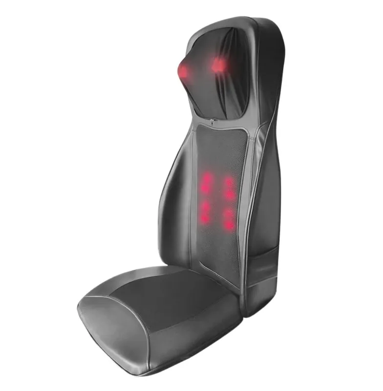 TOEWOE Shiatsu Neck & Back Massager with Heat, Deep Tissue Kneading Massage Chair Pad for Back, Shoulder, Waist, Hips Pain Relief, Massage Seat Cushion for Home & Office Use (Color Black)