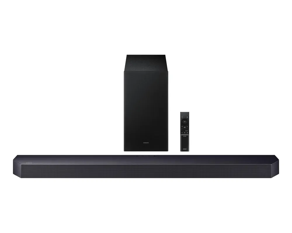Samsung Q Series Soundbar (2025 Model), HW-Q600F 3.1.2 Channel Soundbar with Wireless Subwoofer, Supports Dolby Audio/DTS Virtual X, Q-Symphony, and Gaming Pro Mode for Immersive TV & Movies.