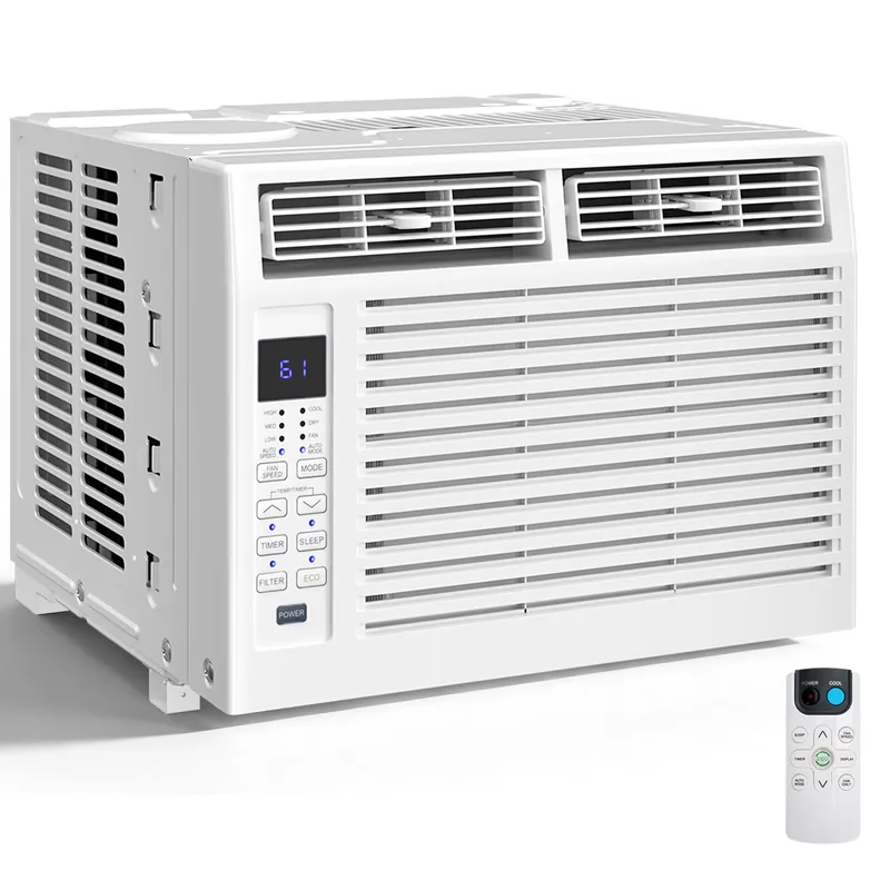 12,000 BTU Window Air Conditioner, 3-in-1 AC Unit with Dehumidifier for Large Room/Living Room Up to 550 Sq. Ft, Quiet & Energy Saving Window AC with Remote, 4 Fan Speeds, 24H Timer, Sleep Mode