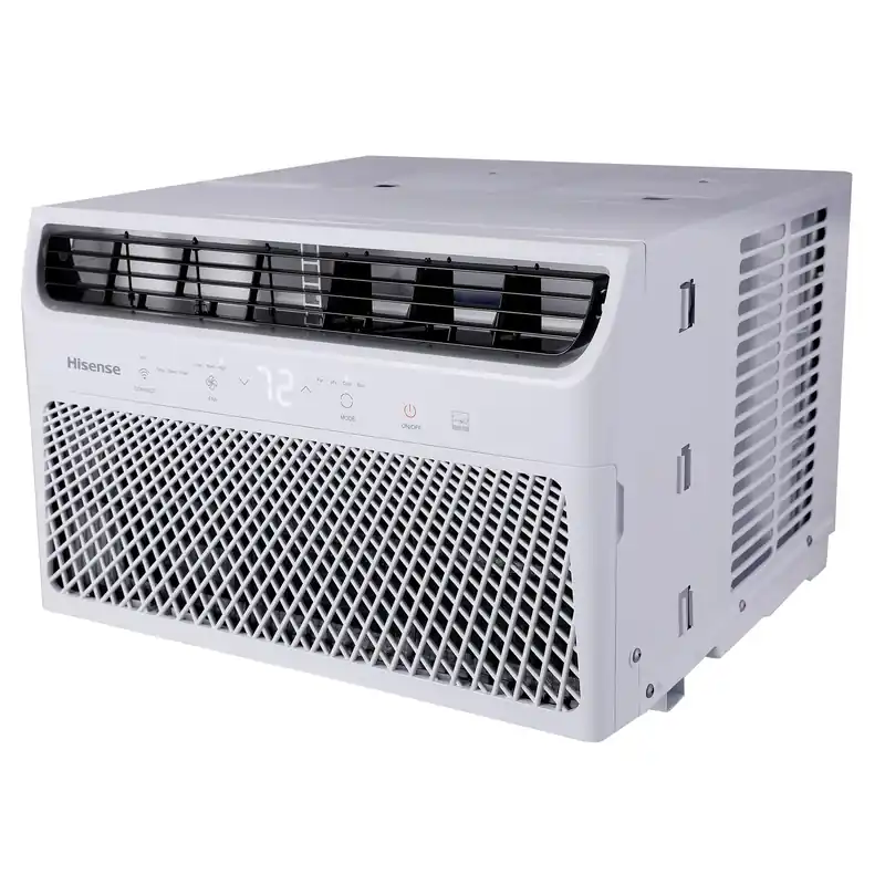 Hisense 8,000 BTU Smart Window Inverter Air Conditioner with Quiet, High Efficiency Operation and Wi-fi Control, 115V, Window AC Unit for Apartment, Bedroom, Medium Rooms up to 350 Sq. Ft. in White