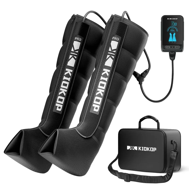 Air Compression Recovery System Full Leg Massager Boots with 8 Intensities 4 Modes Professional Sequential Device to Improvement,Relax,Fast Recovery Muscle for Athletes, Large Size(Height 185-195CM)