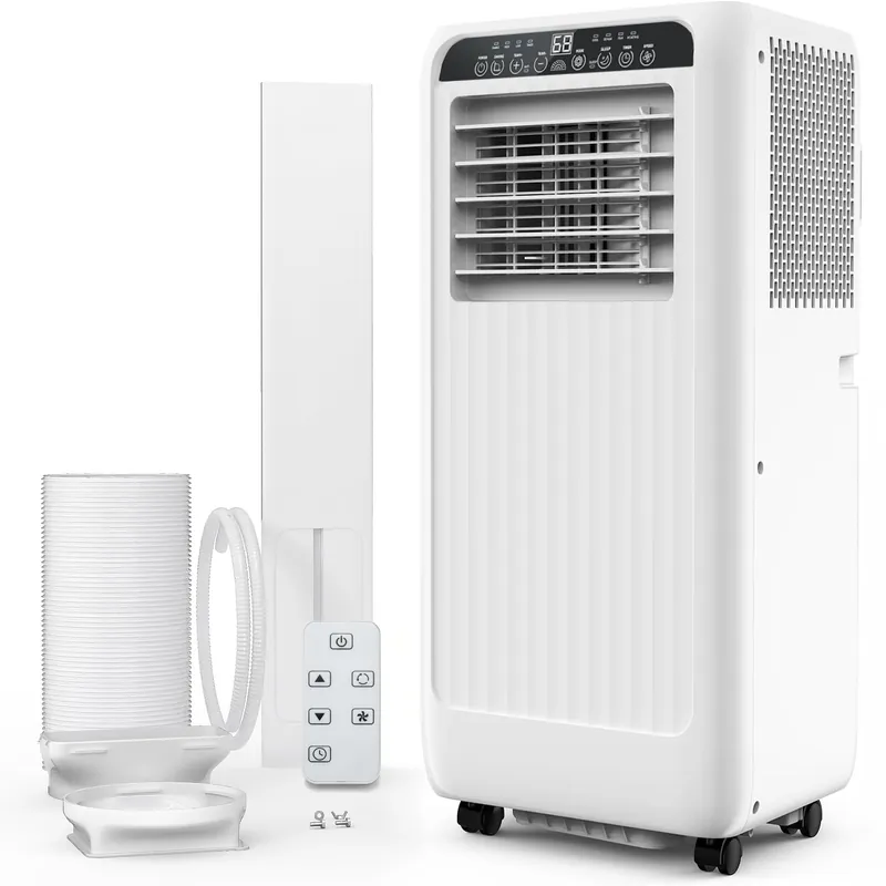 8000 BTU Portable Air Conditioners, 3 in-1 Portable AC Unit Up to 350 Sq.Ft with Dehumidifier, Quiet Air Conditioner with Remote Control, Fast Cool, 24H Timer, Bedroom, Office, Apartments, Black