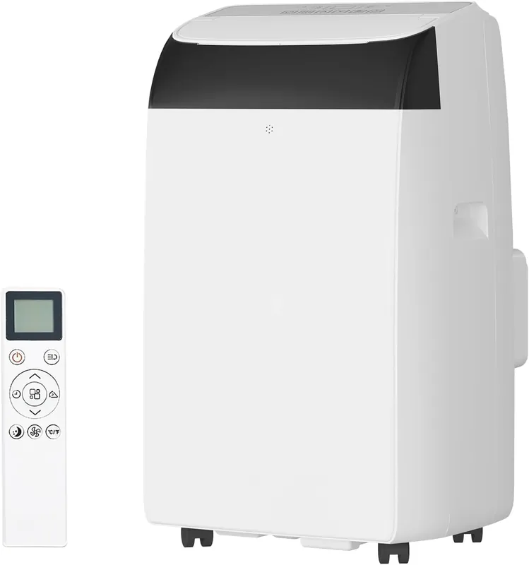 14000 BTU Portable Air Conditioners with Remote Control, 3-in-1 Free Standing Cooling AC Unit with Fan & Dehumidifier, Cools Room up to 750 sq.ft,Sleep Mode,3 Speed,Auto Swing,24H Timer