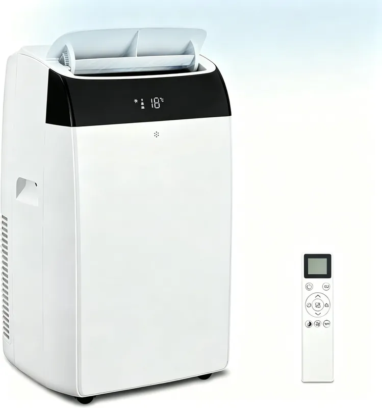 14000 BTU Portable Air Conditioners with Remote Control, 3-in-1 Free Standing Cooling AC Unit with Fan & Dehumidifier, Cools Room up to 750 sq.ft,Sleep Mode,3 Speed,Auto Swing,24H Timer