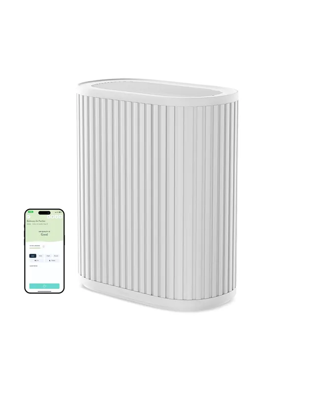 Windmill Air Purifier Max for Home - 3-In-1 Filtration for Dust, Smoke, & More - True HEPA Filter, Activated Carbon, & Pre-Filter - Ultra-Quiet - App Compatible - Covers Up To 1950 sq ft – White