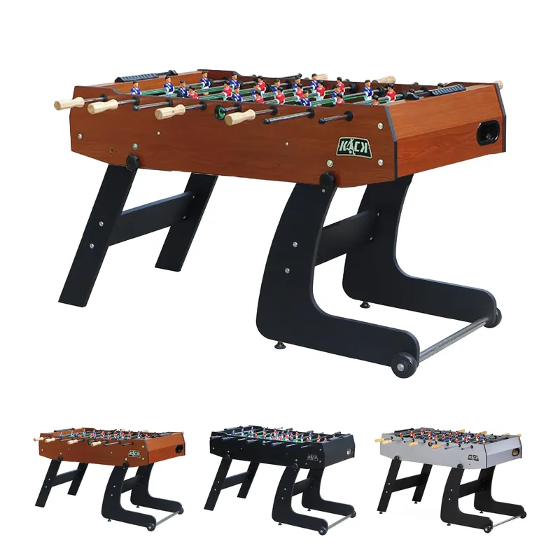 KICK Monarch 48" Folding Foosball Table (Brown) – Compact Indoor Game Table