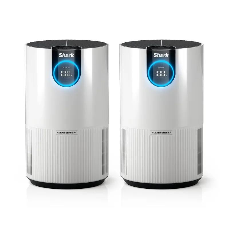 Shark Air Purifier for Home, Clean Sense, for Bedroom, Nursery, Home Office, Dorm, HEPA-Exceeding Filter, Captures Pollutants, Pet Dander, Dust, Odor, Smoke, and More, HP102PK2, White