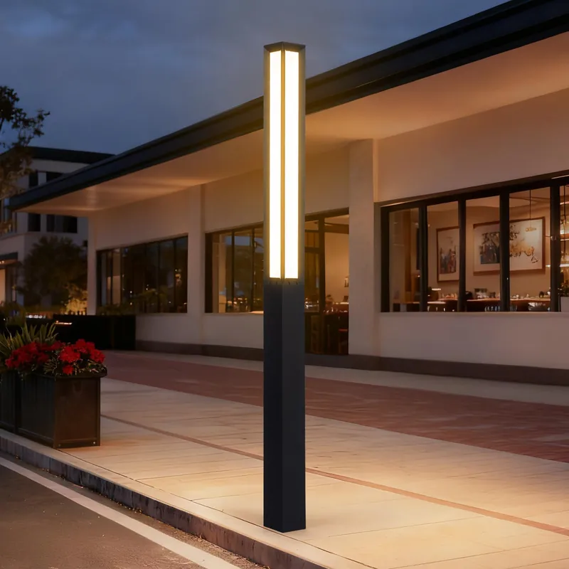 MVBT Path Light, 92" Pathway Lights, Wired Outdoor Modern Landscape LED Bollard Driveway Lighting, IP65 Waterproof Aluminum High Voltage Floor Lamp for Walkway Lawn Patio Yard Garden Decoration