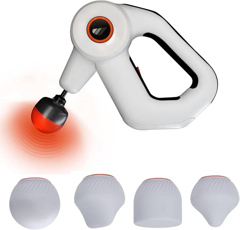 Wellbody Lite Muscle Relief Lite Deep Tissue Massage Gun Heat Ball Tech for Trigger Points & Painful Knots Hand-Held Convenience, 3 Speeds, Portable Massager for Muscle Recovery
