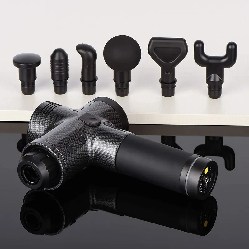 Feiyx Massage Gun, Muscle Massager,Deep Tissue Fascia Gun LCD Touch Screen,2500mAh Battery Portable Body Back Muscle Massager for Pain Relief