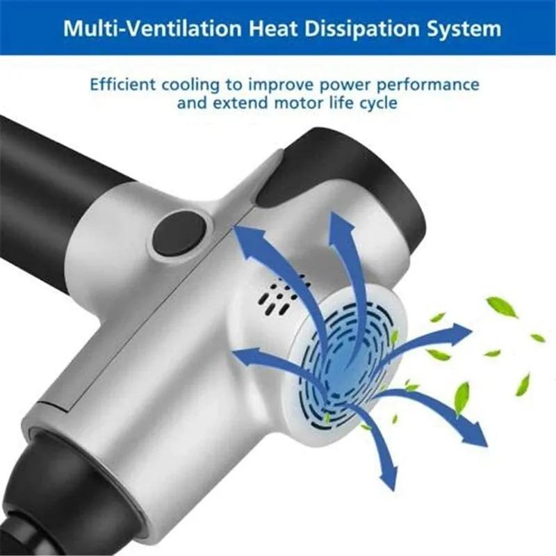 Feiyx Hand Held Deep Tissue Massager for Muscles,Quiet Muscle Percussion Back Neck Head Electric Massager,Full Body Massage with Portable Design