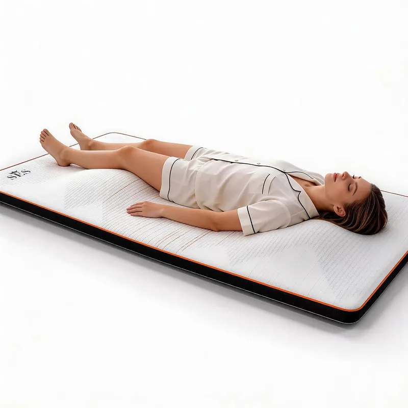 SES Full Body Massage Mat Twin XL, Heated Airbag Massage Mattress Pad, 3 Modes 3 Heat Levels, Memory Foam Massaging Pad for Bed Home Use