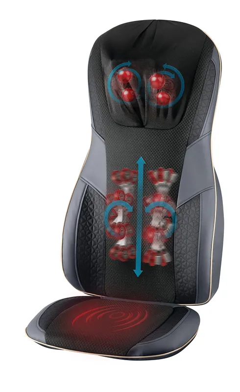 Homedics Serenity Shiatsu Massage Cushion with Sound & Meditation 5 Massage Styles for Pain Relief, Targets Neck & Shoulders, Plus Soothing Heat App Enabled