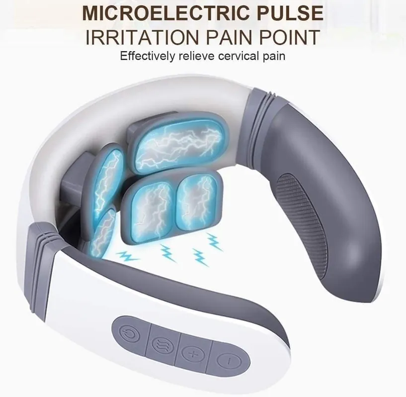 HCUCTOS 5 Modes 12 Intensity Smart Deep Tissue Trigger Point Neck Massage for Pain Relief, Massager for Women Men Use at Home