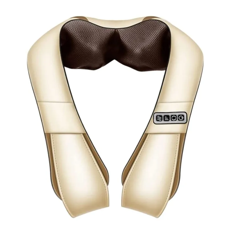 TOEWOE Back Massager, Neck Massager with Heat, Shiatsu Shoulder Massager, Electric Deep Kneading Massager for Back, Neck, Muscle Relief, Gift for Women Men (Color Gold)