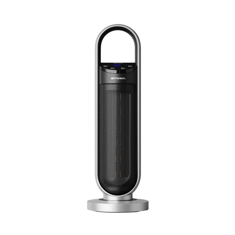Emerson SmartVoice 23" Tower Space Heater, Offline Voice Control, 1500W Fast Heating, 65° Oscillation, Sleep Timer, Remote & Touch Control