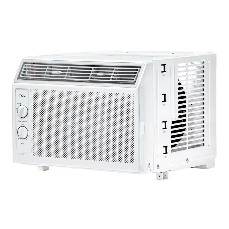 TCL 5000 BTU Window Air Conditioner, Compact Energy Efficient AC Unit with Fan & Reusable Filter for Bedroom, Living Room, Garage, Other Rooms Up To 150 Sq. Ft.