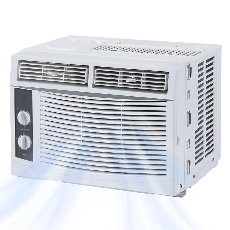 5000 BTU Window Air Conditioner,3-in-1 Cooling, Fan & Dry, 7-Speed Mechanical Controls, Reusable Filter, Easy Installation,110-115V,for Bedroom, Office, Home
