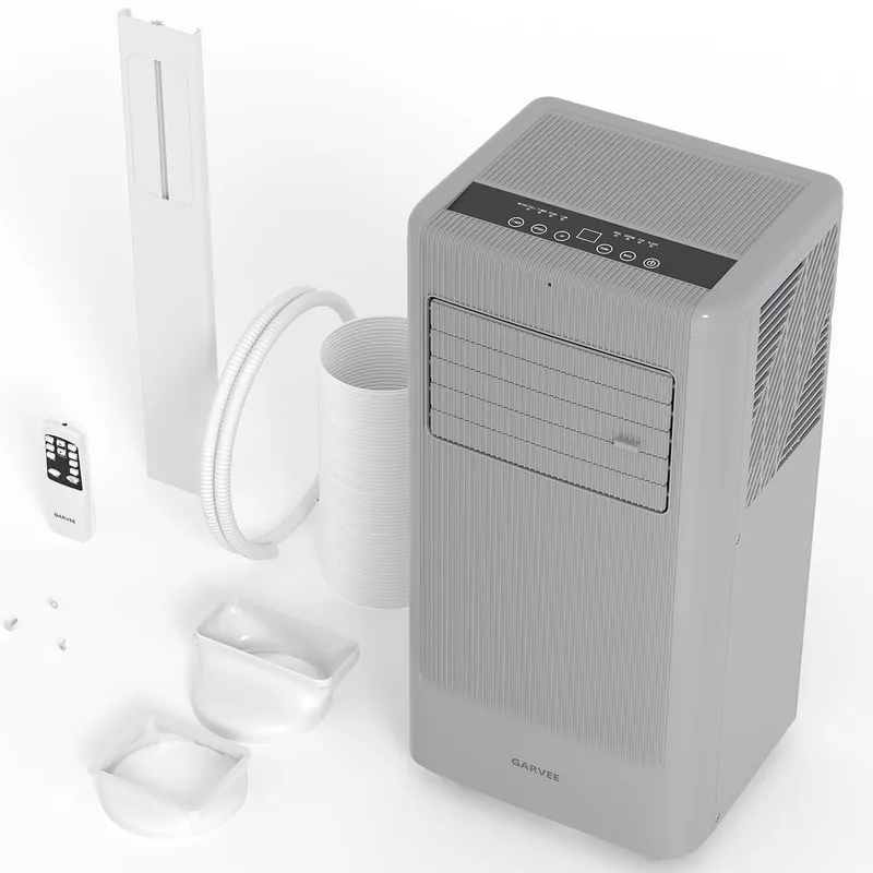 Garvee 10000BTU Portable Air Conditioner,Up to 450 Sq.Ft. Remote Control Silent Portable AC Unit, Dehumidifier,Fan,Sleep Mode,24H Timer&Installation Kit,DOE Certified,Ceer 6.7 Grey