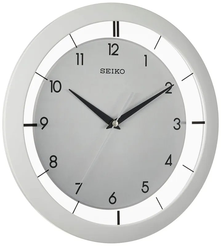SEIKO QXA520WLH Metal Non Ticking Wall Clock, White, 11 Inch
