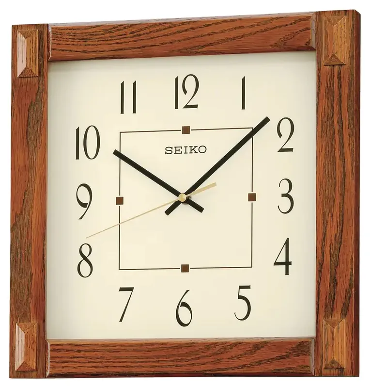 Seiko CLOCK (Model QXA469BLH) , Brown