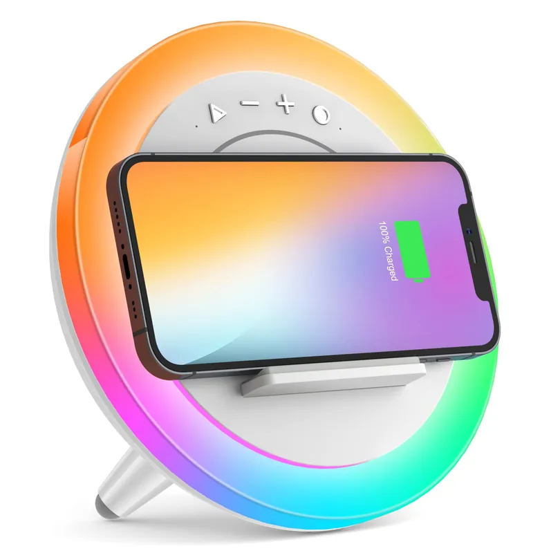 SIDVAR Bluetooth Speaker Night Lightsr,Wireless Charging Modern Speaker,Best Teenage Birthday Gift Ideas Tween Girls Gifts