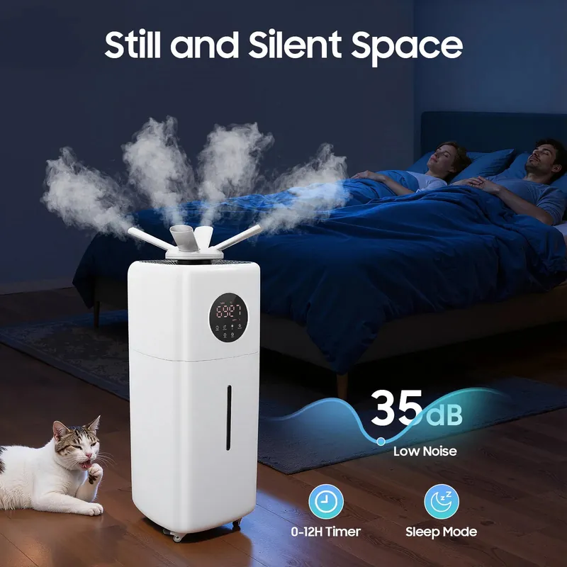 Humidifiers for Large Room Whole House Humidifier for Home 5.5Gal Cool Mist Top Fill Humidifier 21L 2000ML/H Dual 360° Nozzles