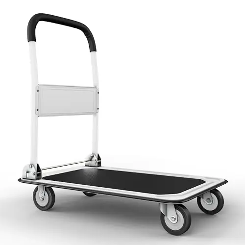 Heavy Duty Foldable Push Cart Dolly 330 lbs. Capacity Upgraded Collapsible Hand Truck