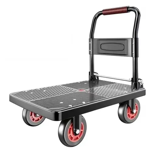 Upgraded Foldable Push Cart Dolly,560 lbs. Capacity Moving Platform Hand Truck