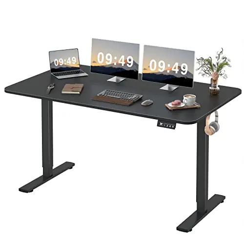 Electric Height Adjustable Standing Desk Large Sit Stand Up Desk Home Office Computer Desk