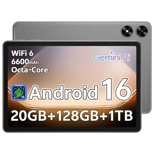 Android 16 Tablet 10.1 inch Tablet with Octa-Core Processor