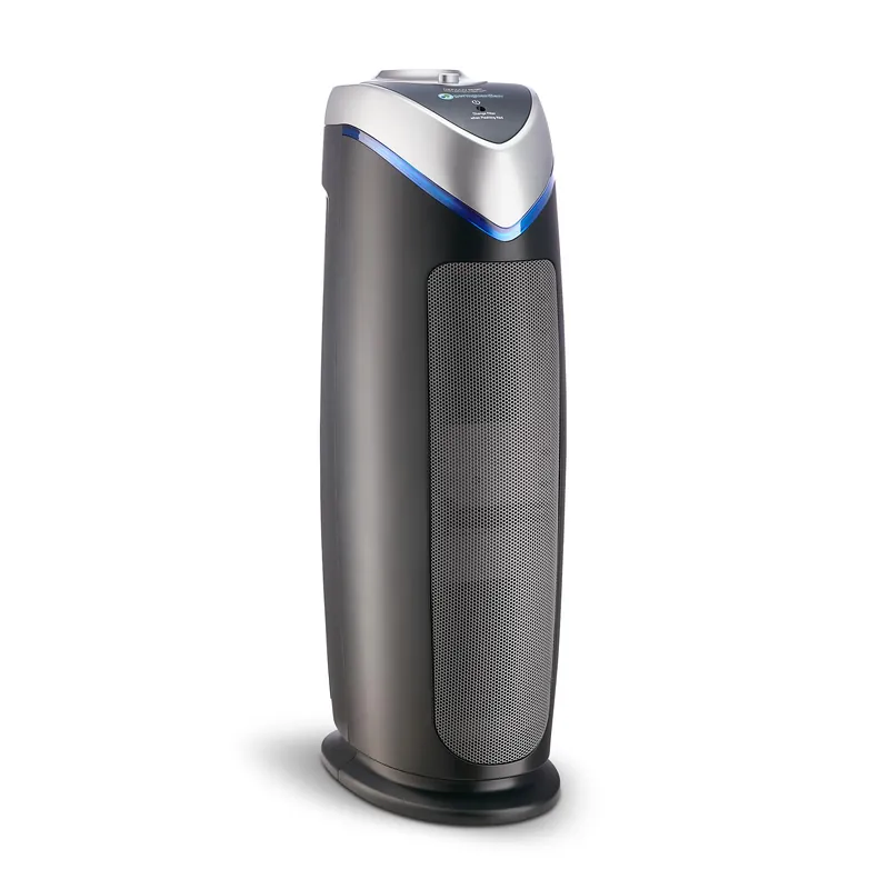 GermGuardian HEPA Air Purifier for Home, Large Rooms - 743 Sq. Ft. with HEPA Air Filter, UV-C Light & Odor Reduction, AC4825E, 22" Tower, Gray
