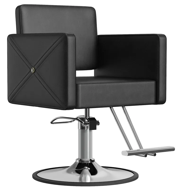 LOUVIXA Barber Chair for Hair Stylist, Height Adjustable Hydraulic Hair Salon Chair, 360 Degrees Rotation, Multi-Function Shampoo Chair for Salon Home Barbershop, Black