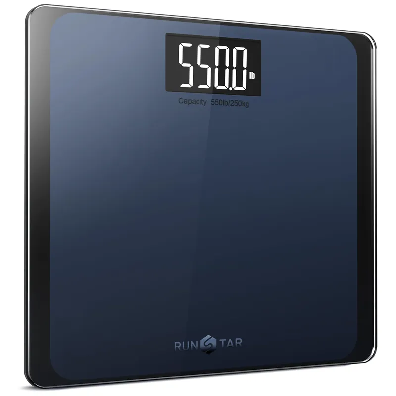 RunStar 550lb Bathroom Digital Scale for Body Weight with Ultra-Wide Platform and Large LCD Display, Accurate High Precision Scale with Extra-High Capacity