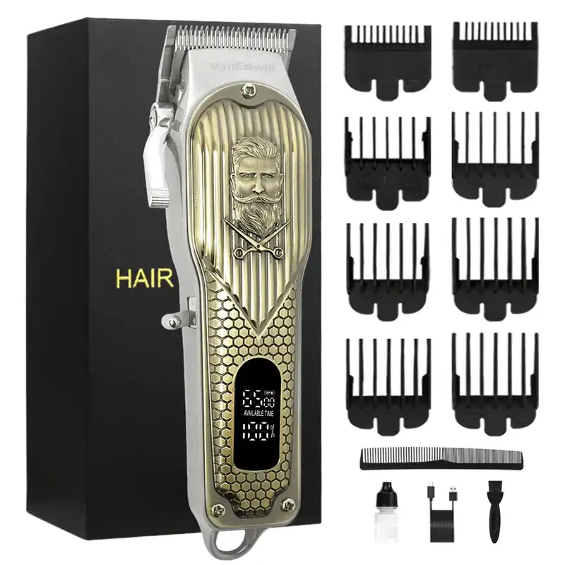 Professional Hair Clippers for Men With Extremely Heavy Duty Cutting Performance, Cordless Clippers for Hair Cutting, Quiet Hair Trimmer for Men and Kids, Mens Clippers and Trimmer, Barber Clippers