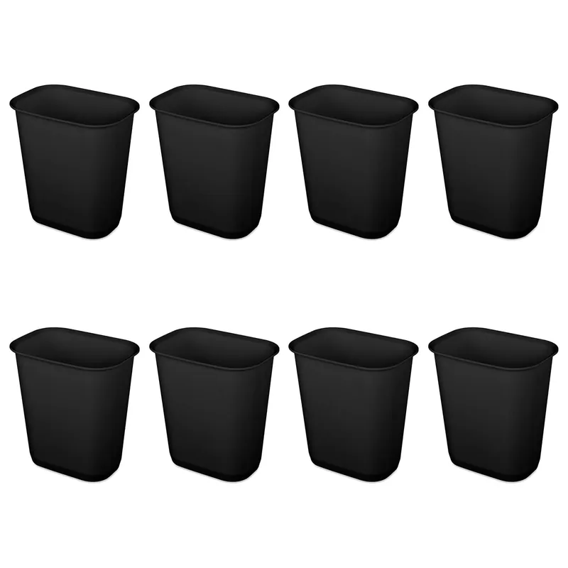 Sterilite 3 Gallon Rectangular Wastebasket Small Home Kitchen or Bathroom Trash Bin