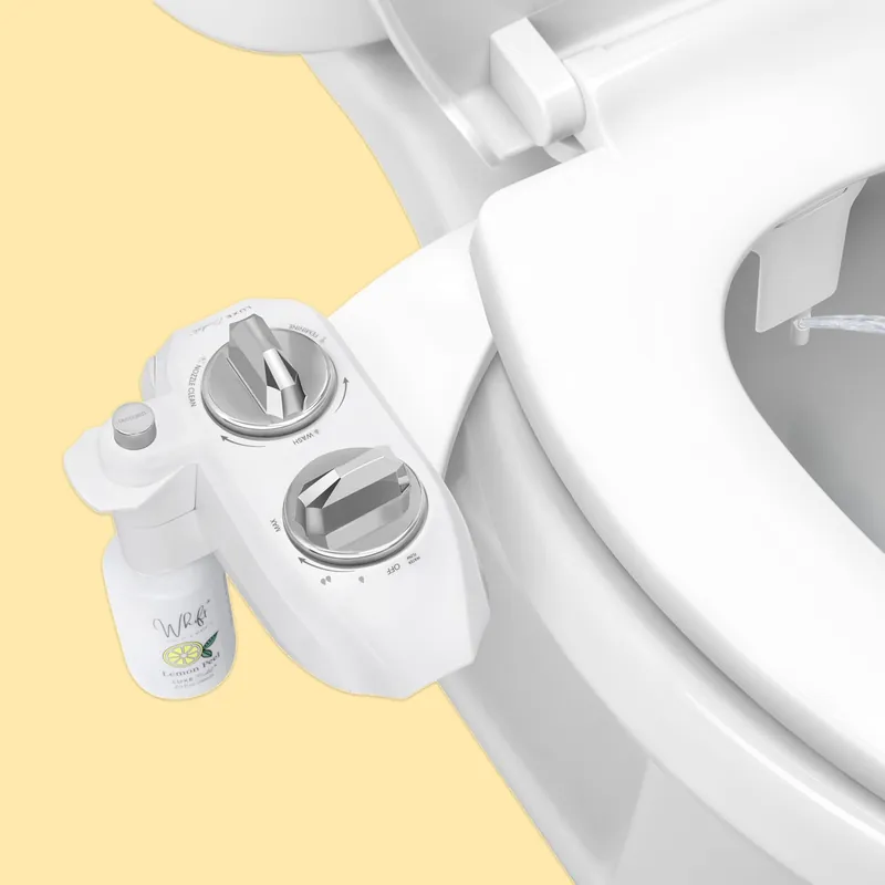 WHIFT 185 Bidet Dual Nozzle, Built-In Deodorizing Spray, Non-Electric Bidet Attachment For Toilet Seat, Easy Slide-In Install, Cold Water, Rear & Feminine Wash, LUXE Bidet (Chrome)