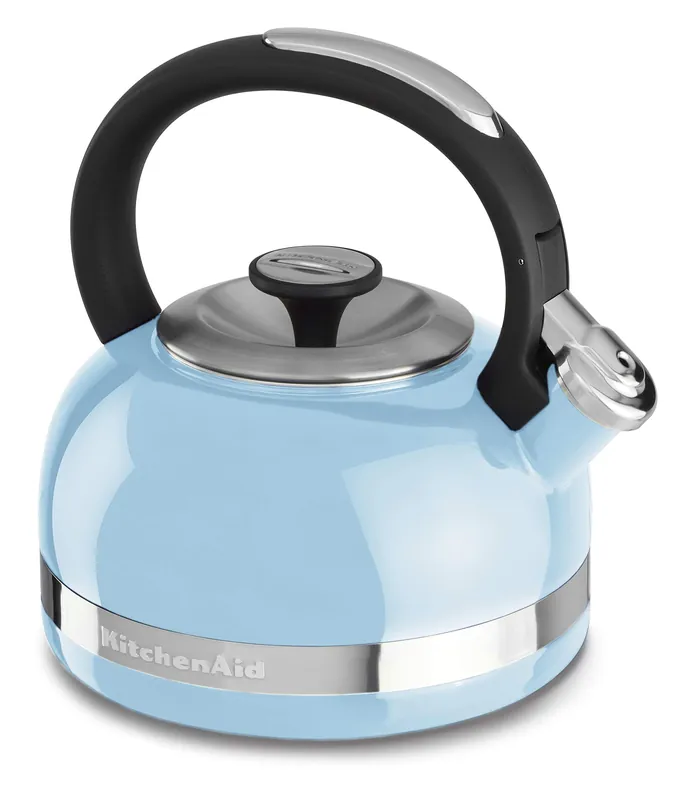 KitchenAid KTEN20DBEU 2.0-Quart Full Handle and Trim Band Stovetop Kettle, 2 Qt, Cameo Blue